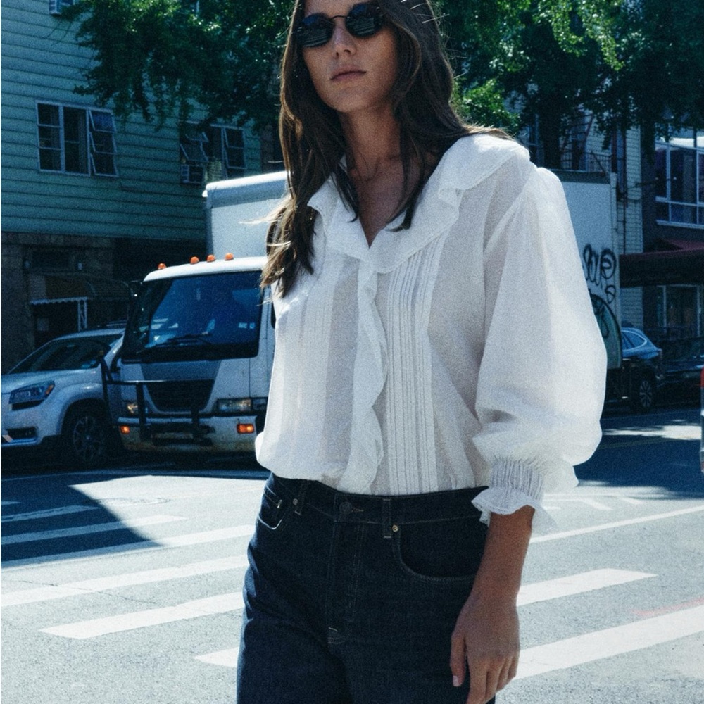 Zara ruffled blouse